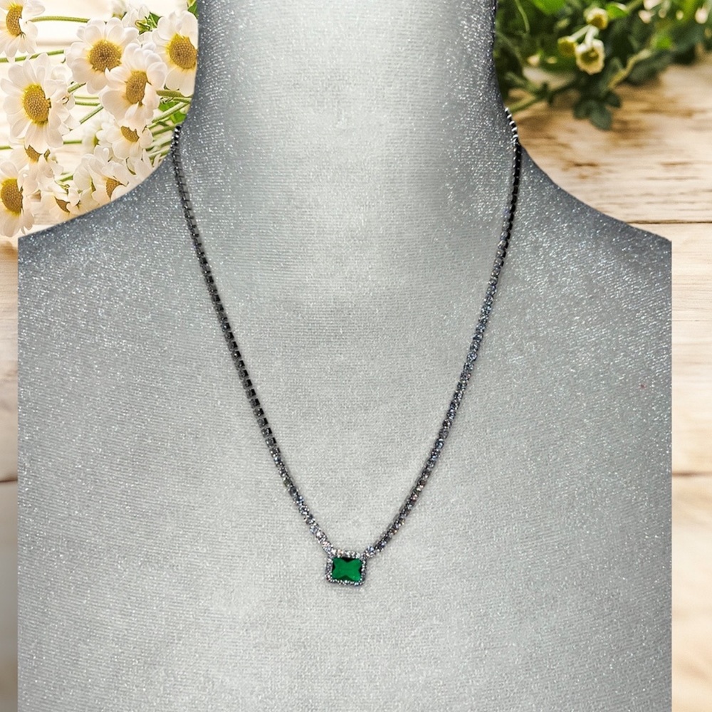GUILIANA New York Fine Silver Plated tenia necklace